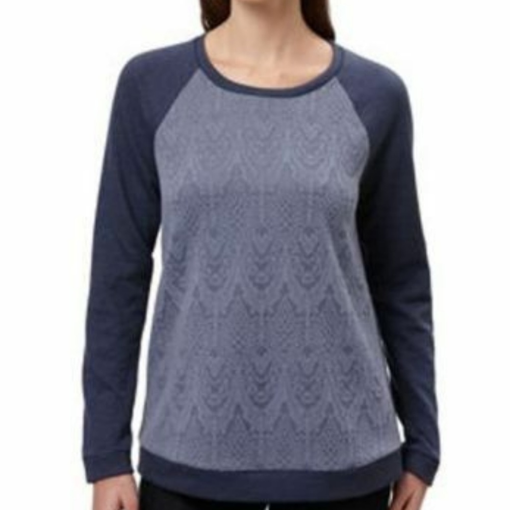 Adrienne Vittadini Long Sleeve Lace Pullover Blous